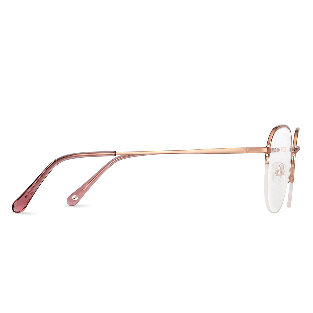 John Jacobs Online Rose Gold Half Rim Round left side