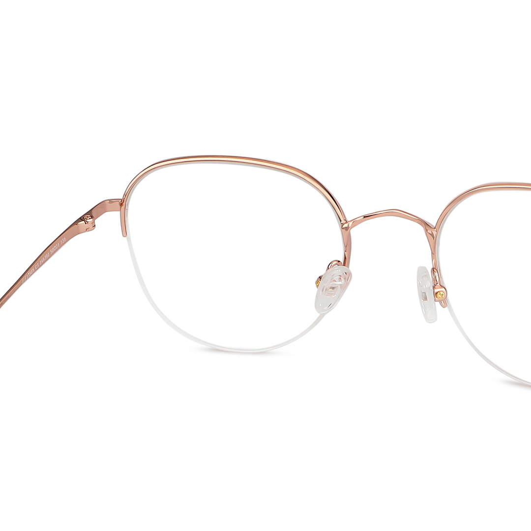 John Jacobs Online Rose Gold Half Rim Round right side