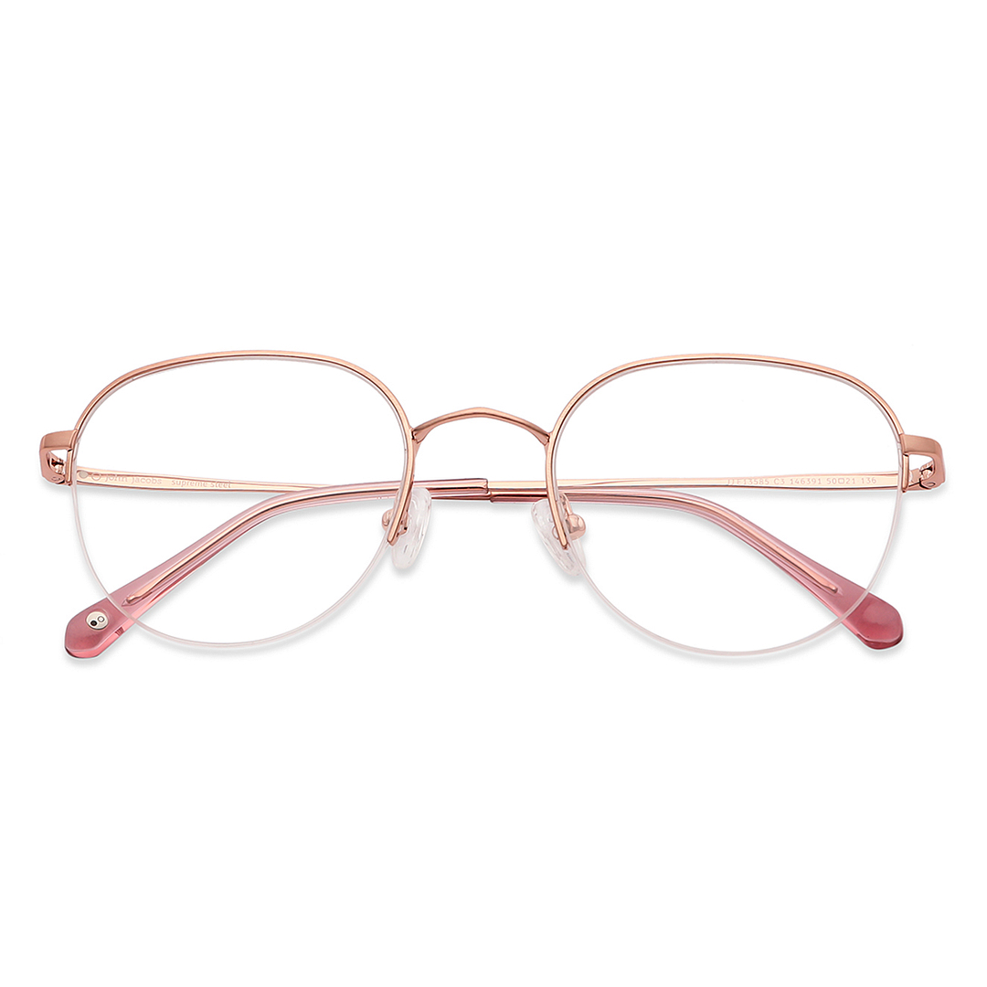 John Jacobs Online Rose Gold Half Rim Round left side