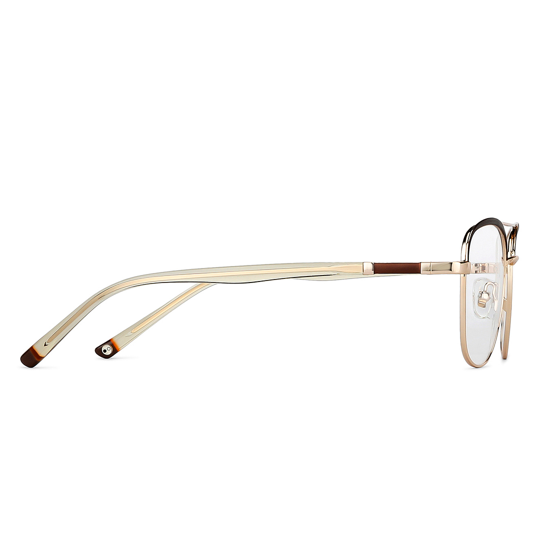 John Jacobs Online Gold Full Rim Square left side