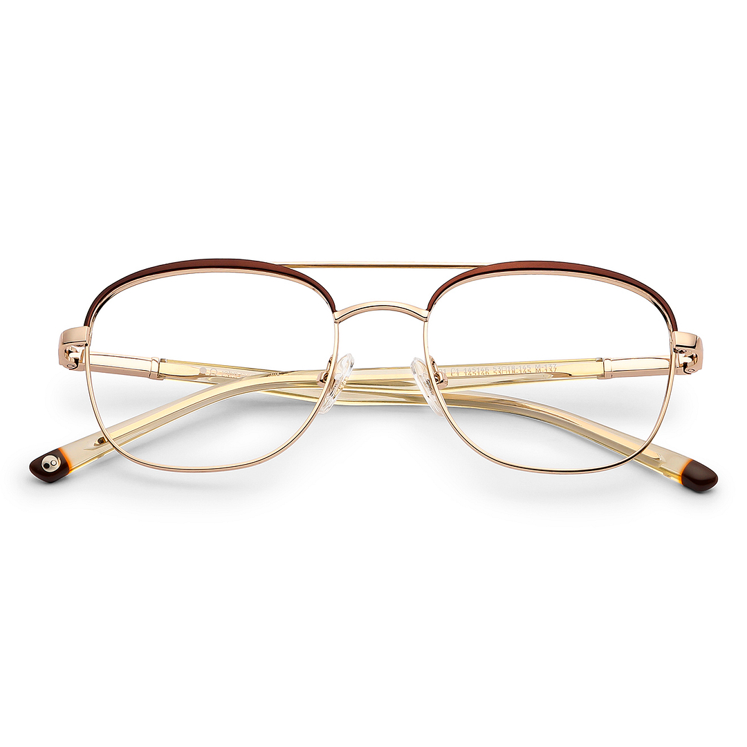 John Jacobs Online Gold Full Rim Square left side