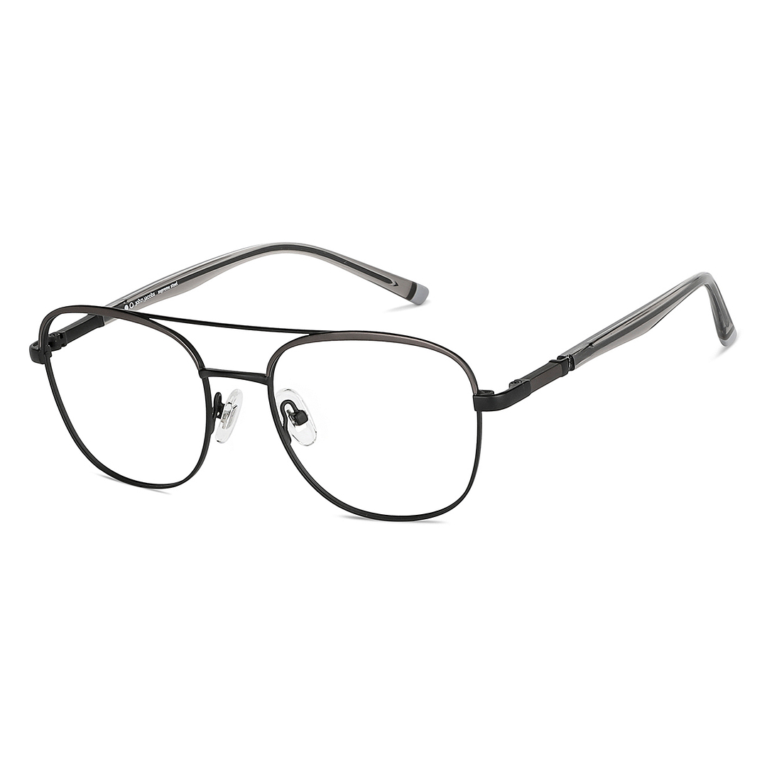 John Jacobs Online Dark Gunmetal Full Rim Square left side