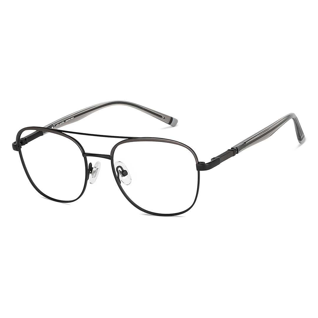 John Jacobs Online Dark Gunmetal Full Rim Square right side