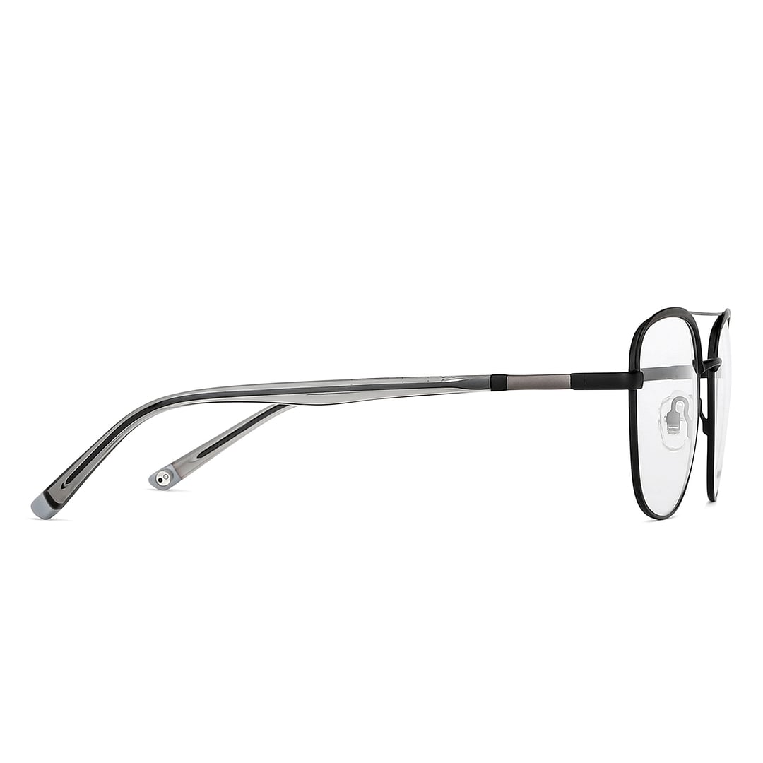 John Jacobs Online Dark Gunmetal Full Rim Square left side