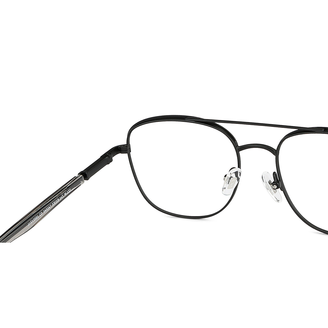 John Jacobs Online Dark Gunmetal Full Rim Square right side