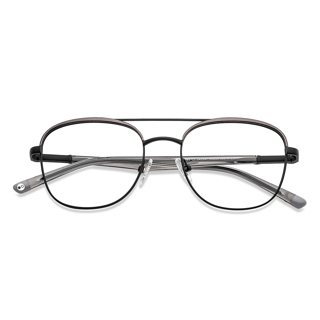 John Jacobs Online Dark Gunmetal Full Rim Square left side