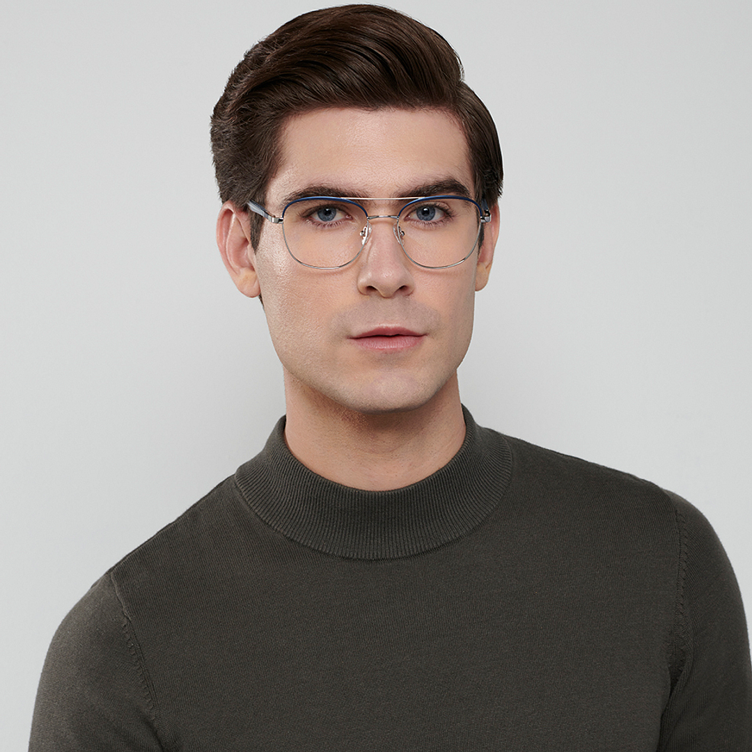 John Jacobs Online Silver Full Rim Aviator right side