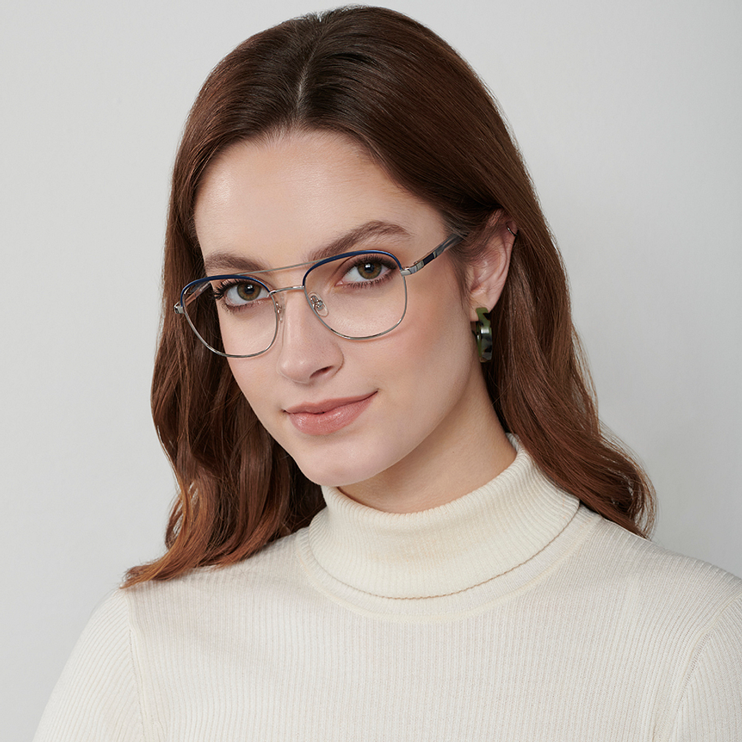 John Jacobs Online Silver Full Rim Aviator right side