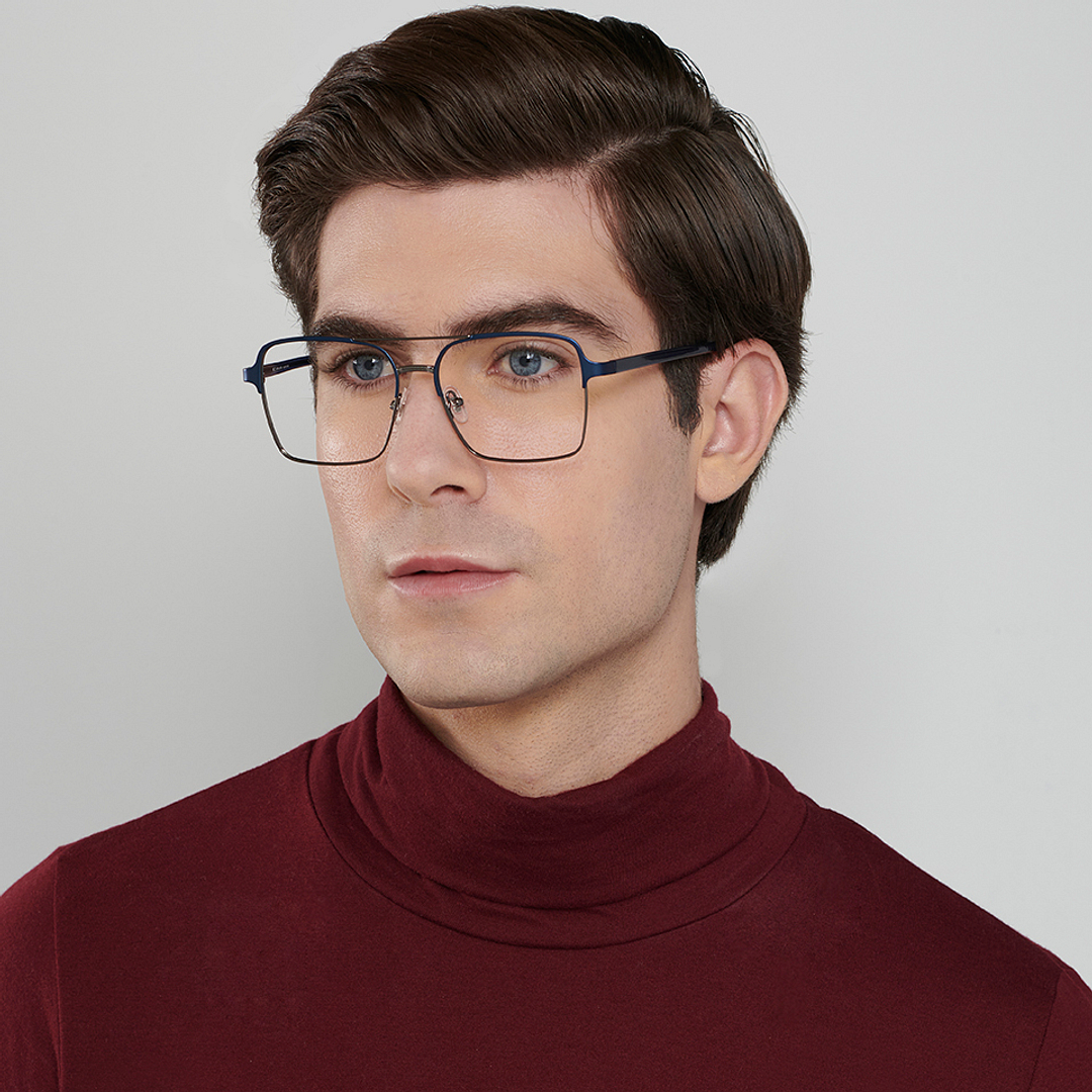 John Jacobs Mid Gunmetal Full Rim Square right side