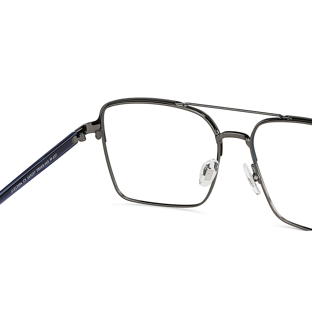 John Jacobs Mid Gunmetal Full Rim Square right side