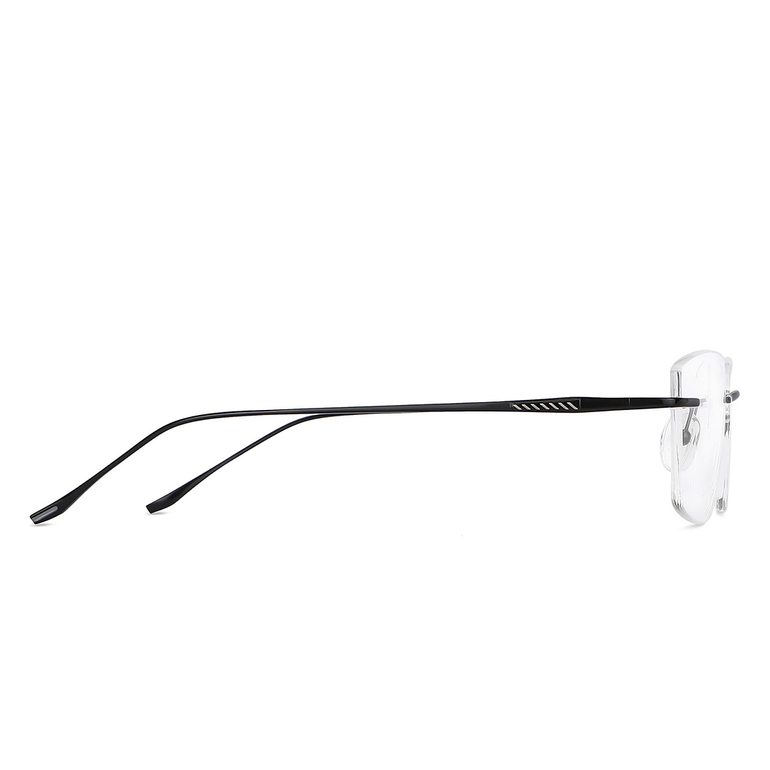 John Jacobs Online Black Rimless Rectangle left side