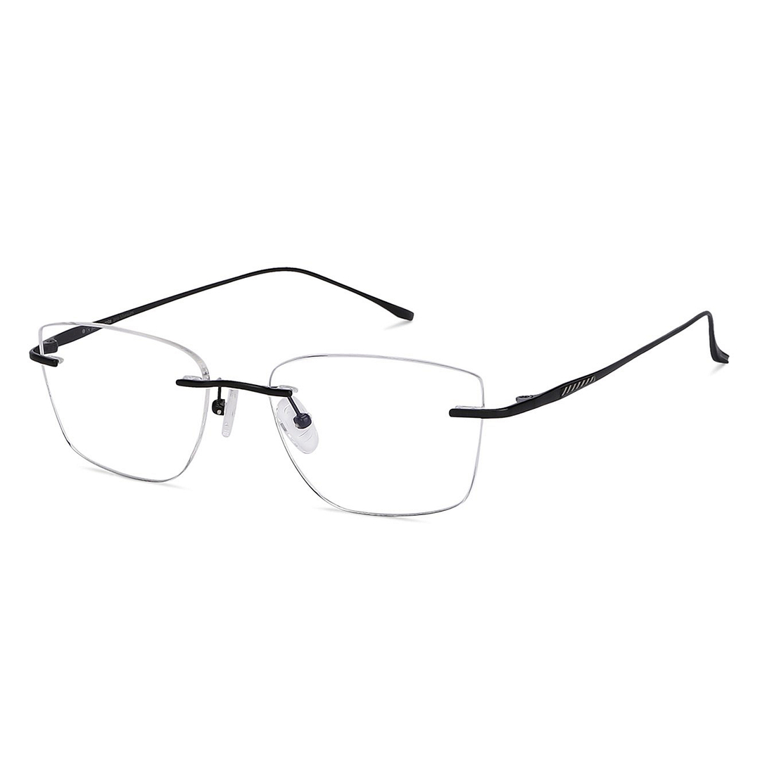 John Jacobs Online Black Rimless Rectangle right side