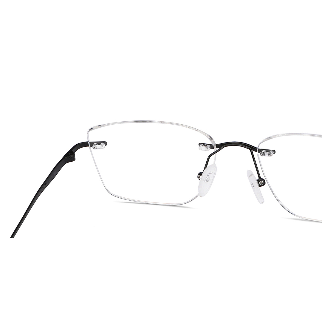 John Jacobs Online Black Rimless Rectangle right side