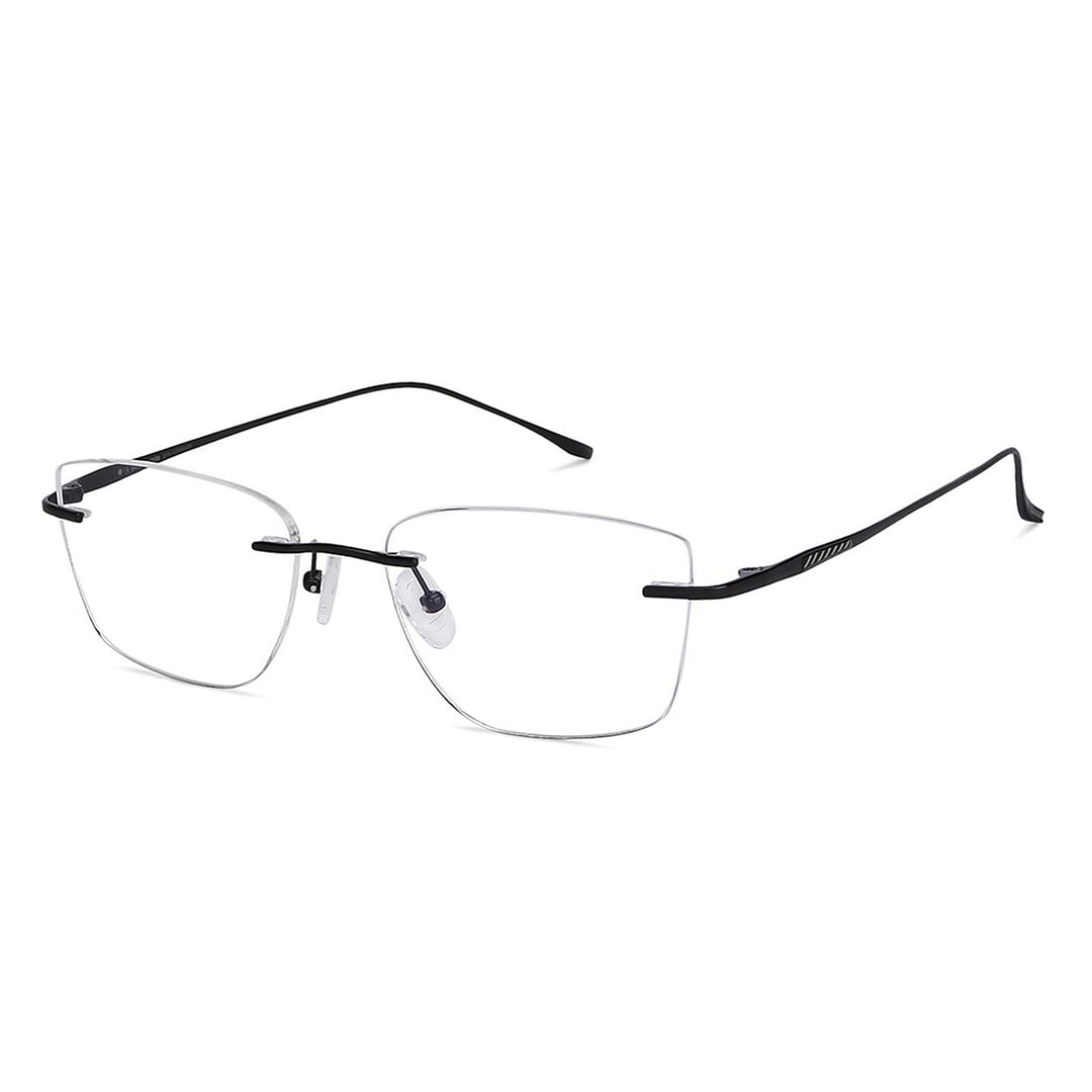 John Jacobs Online Black Rimless Rectangle right side