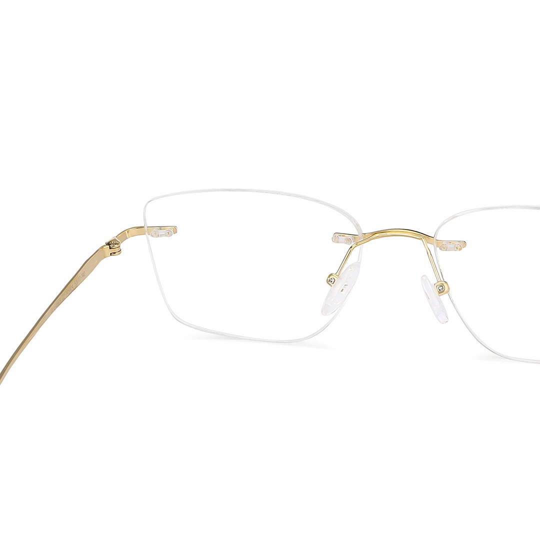 John Jacobs Gold Rimless Rectangle right side