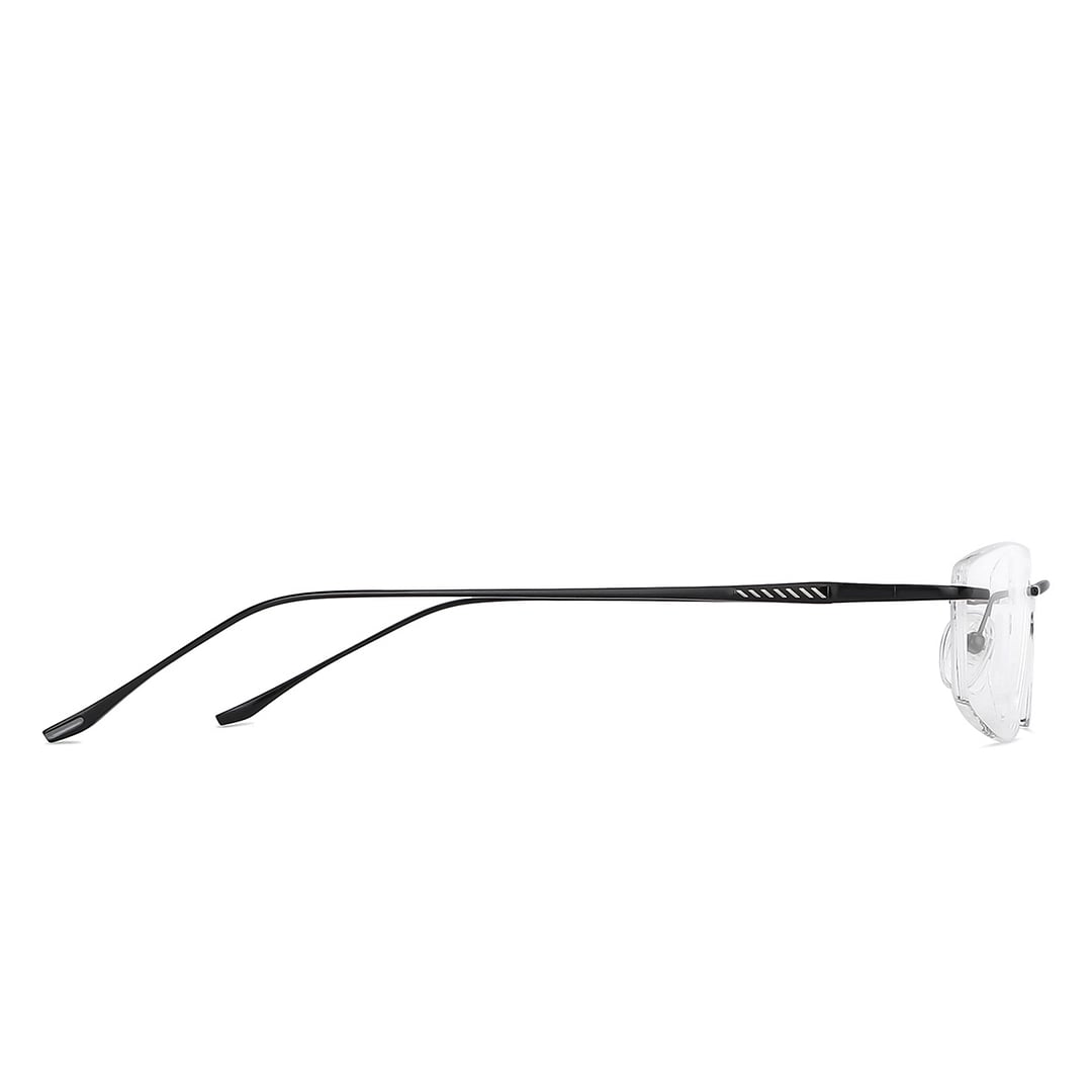 John Jacobs Online Black Rimless Rectangle left side