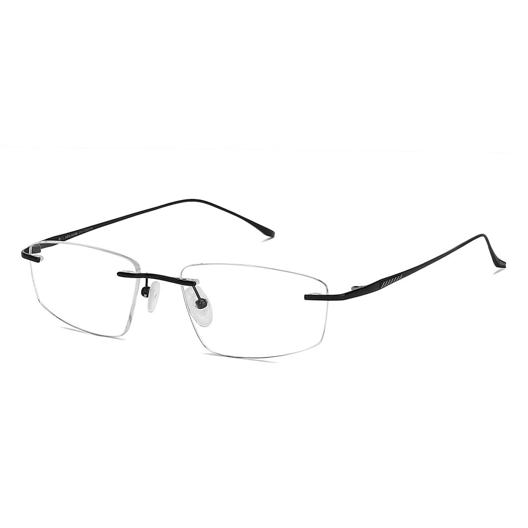 John Jacobs Online Black Rimless Rectangle right side