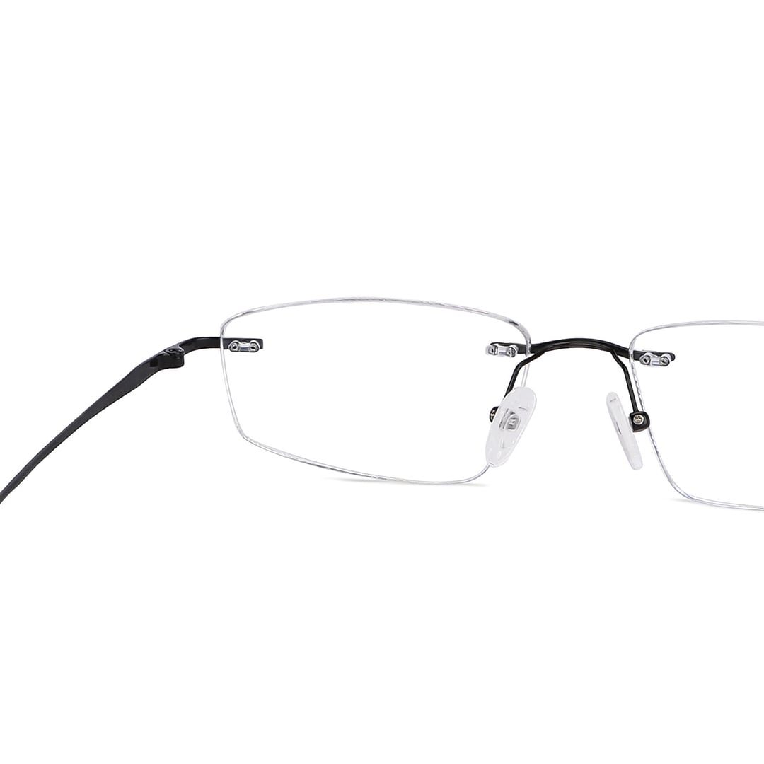 John Jacobs Online Black Rimless Rectangle right side