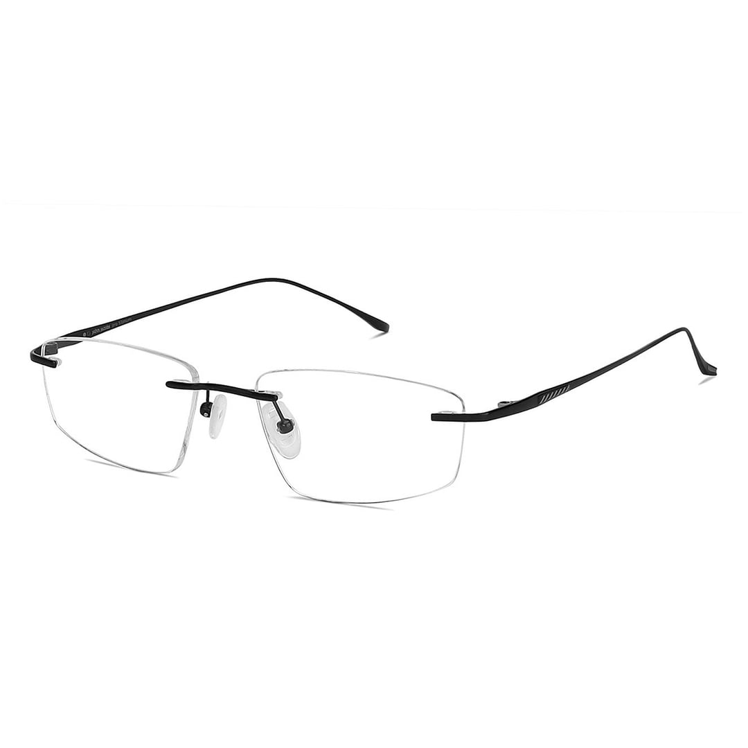 John Jacobs Online Black Rimless Rectangle right side
