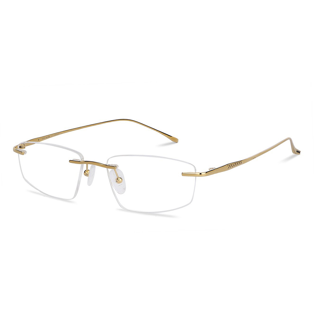 John Jacobs Online Gold Rimless Rectangle right side