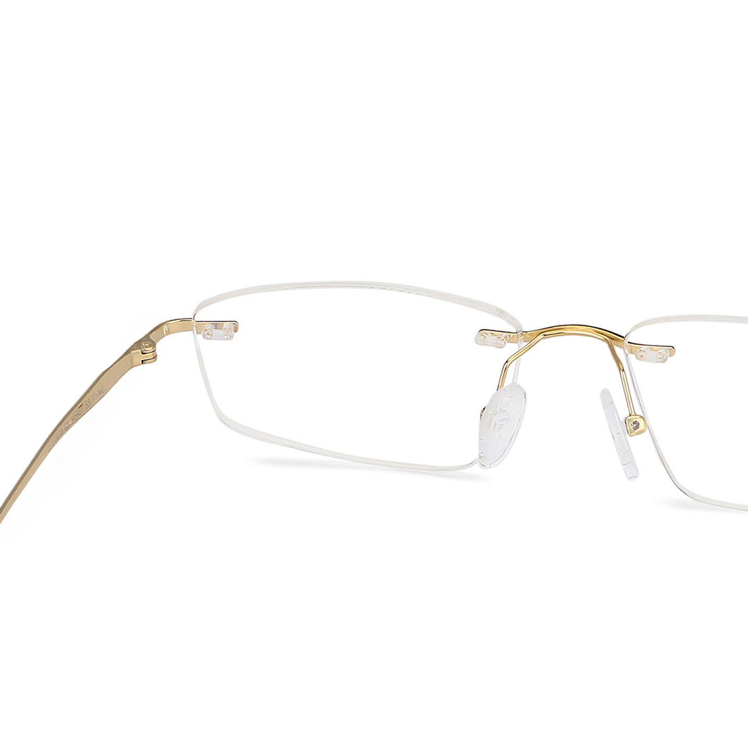 John Jacobs Online Gold Rimless Rectangle right side
