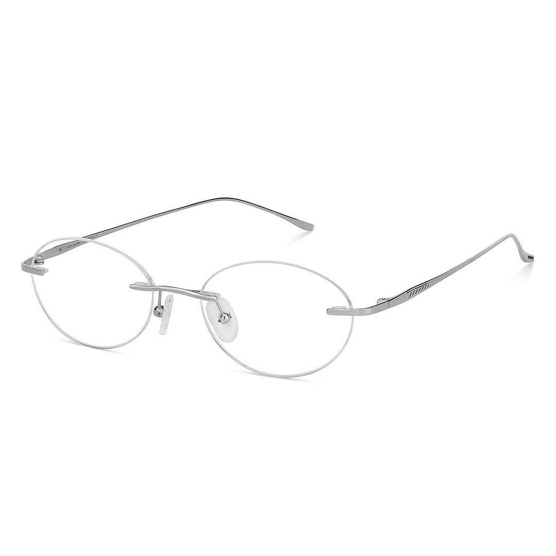 John Jacobs Silver Rimless Round right side