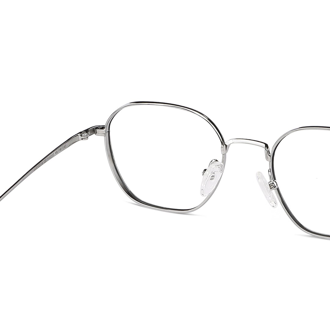 John Jacobs Silver Full Rim Square right side