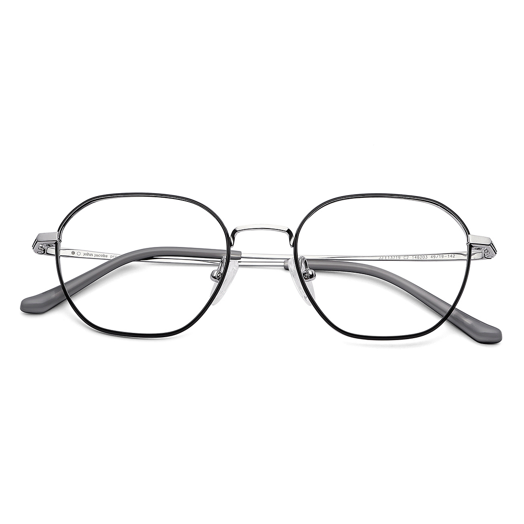 John Jacobs Silver Full Rim Square left side