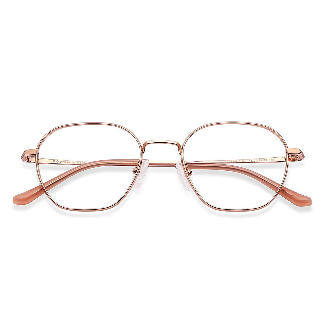 John Jacobs Rose Gold Full Rim Square left side