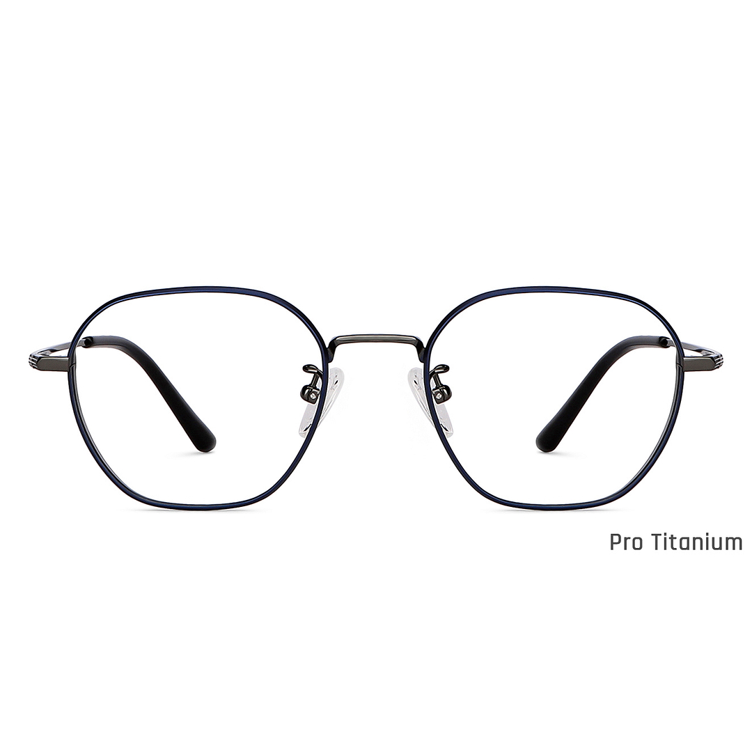 John Jacobs Mid Gunmetal Full Rim Hexagonal right side