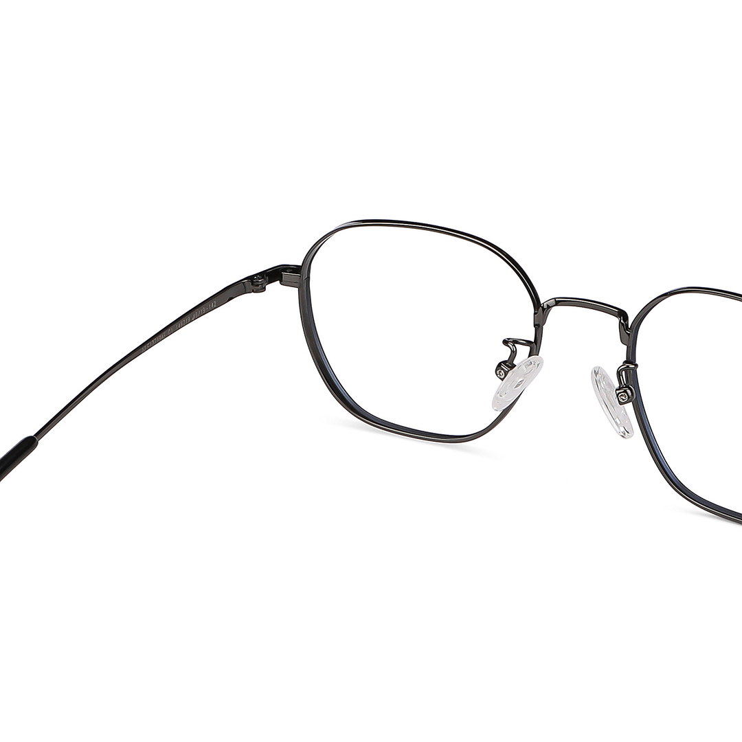 John Jacobs Mid Gunmetal Full Rim Hexagonal left side