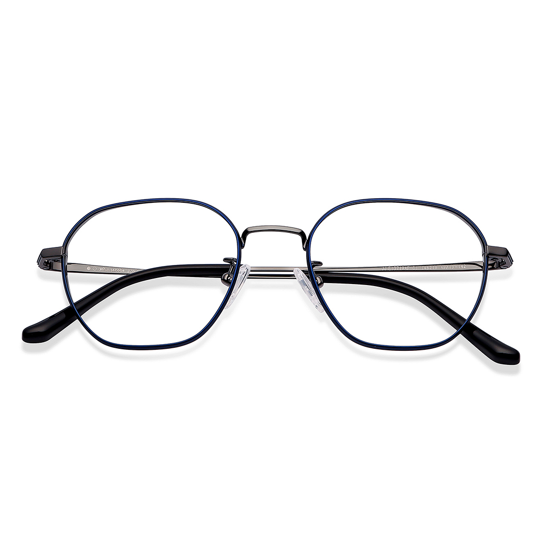 John Jacobs Mid Gunmetal Full Rim Hexagonal right side