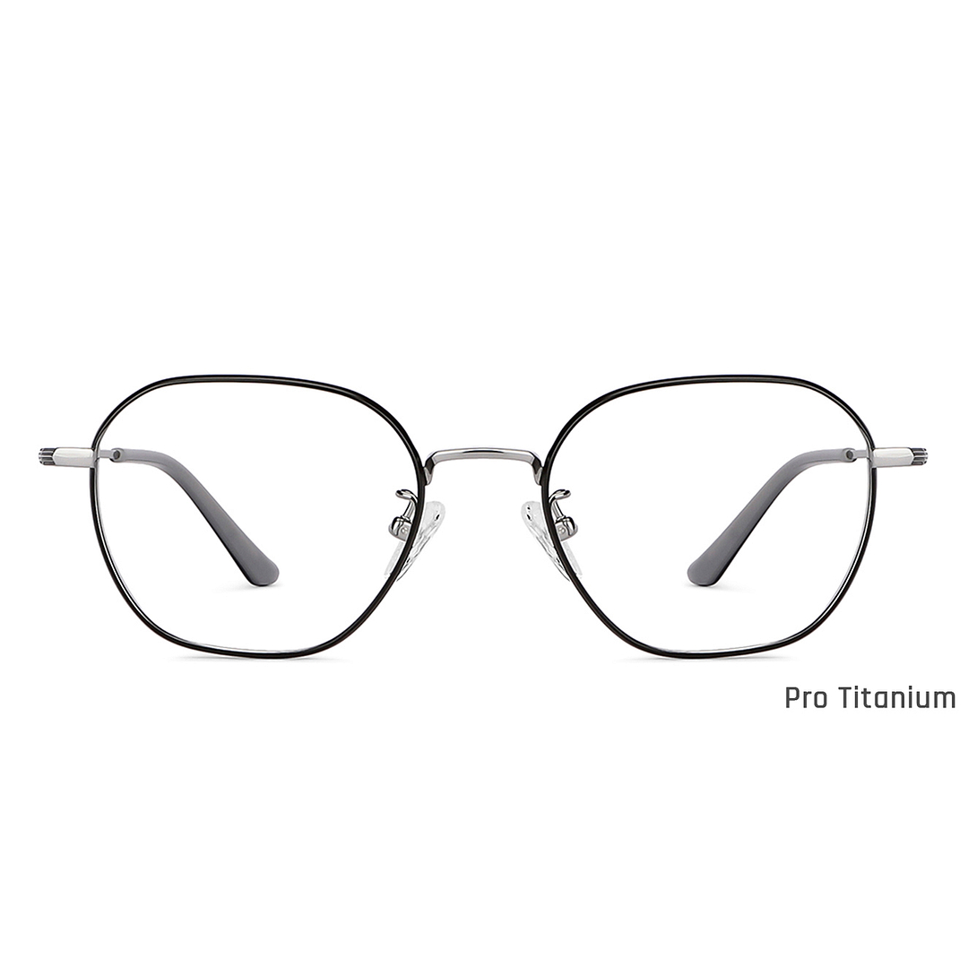 John Jacobs Silver Full Rim Square right side