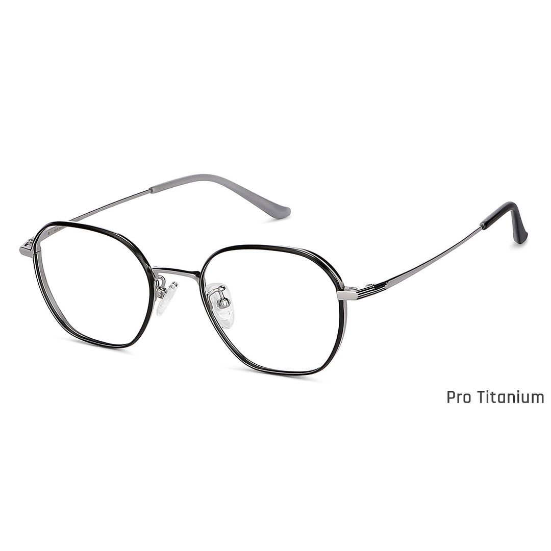 John Jacobs Silver Full Rim Square left side