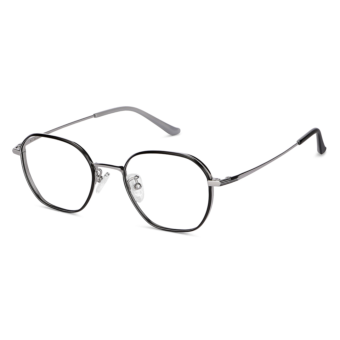 John Jacobs Silver Full Rim Square right side