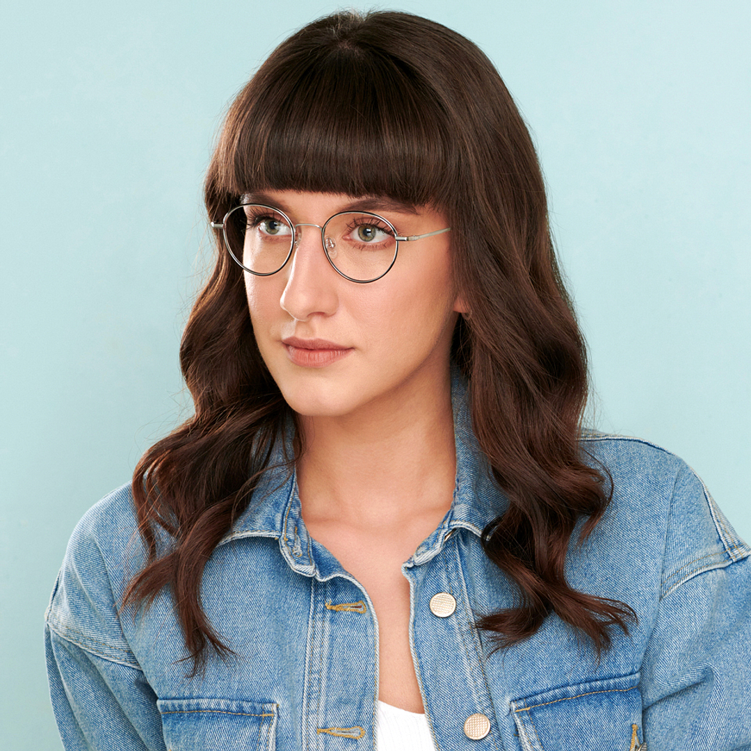 John Jacobs Online Silver Full Rim Round left side