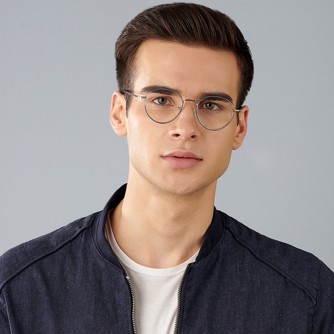 John Jacobs Online Silver Full Rim Round left side