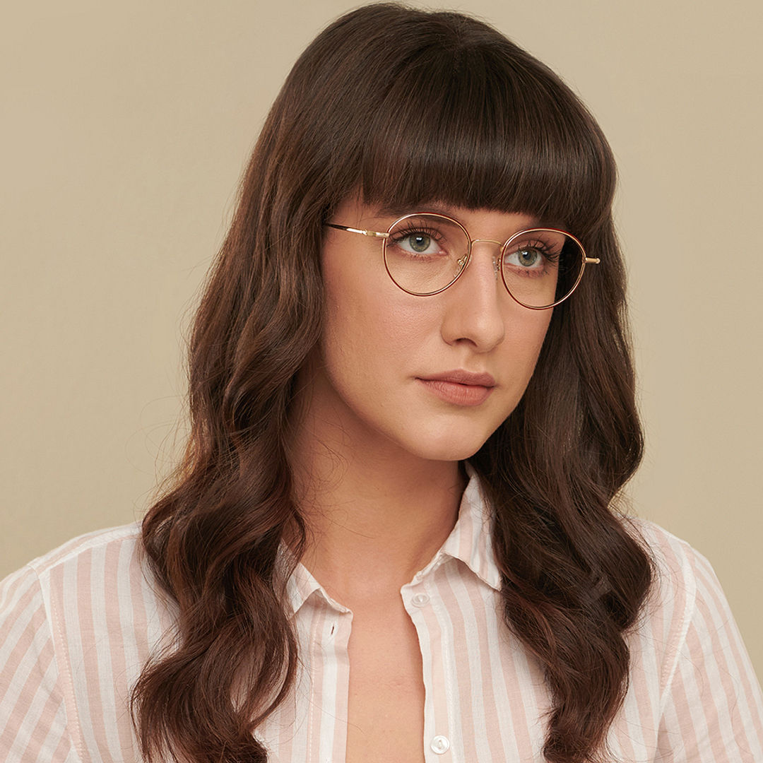 John Jacobs Rose Gold Full Rim Round right side