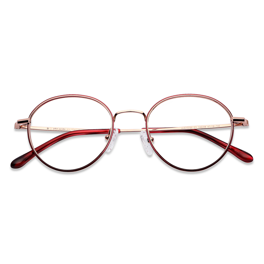 John Jacobs Rose Gold Full Rim Round left side