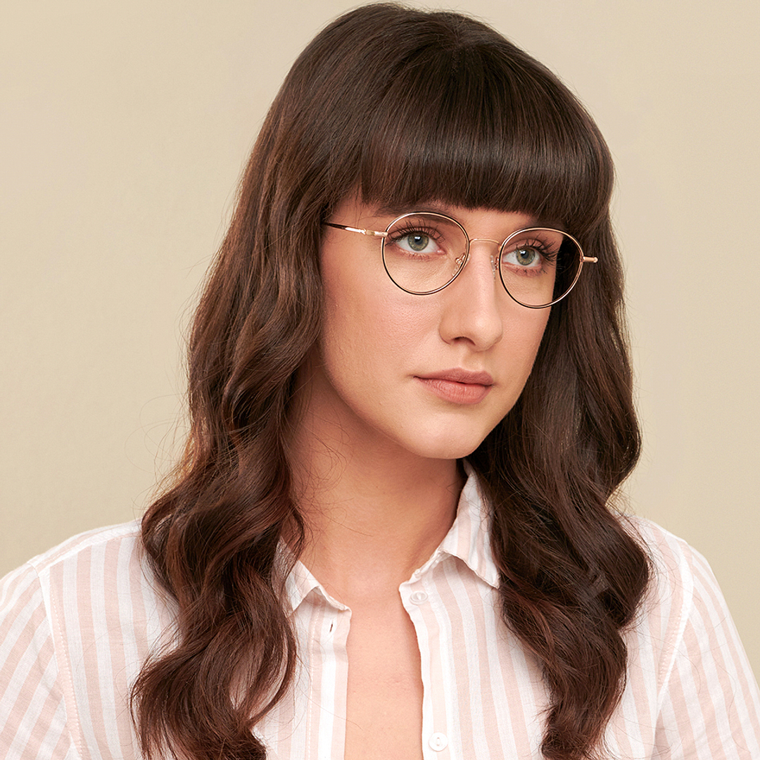 John Jacobs Online Rose Gold Full Rim Round left side