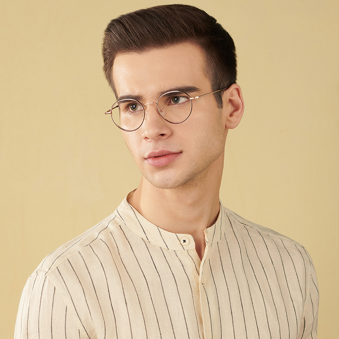 John Jacobs Online Rose Gold Full Rim Round right side