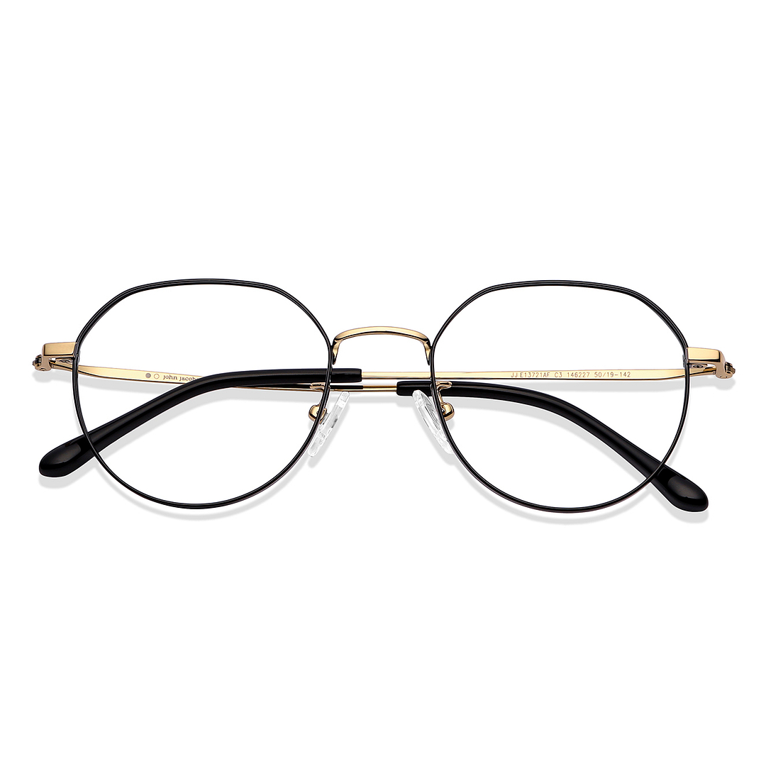 John Jacobs Black Full Rim Round left side