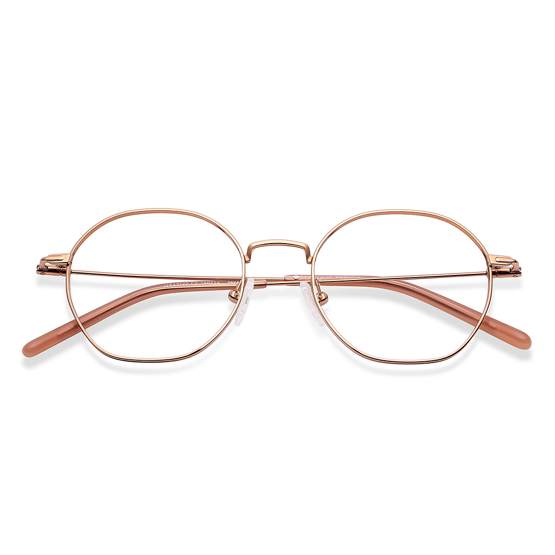 John Jacobs Rose Gold Full Rim Round left side
