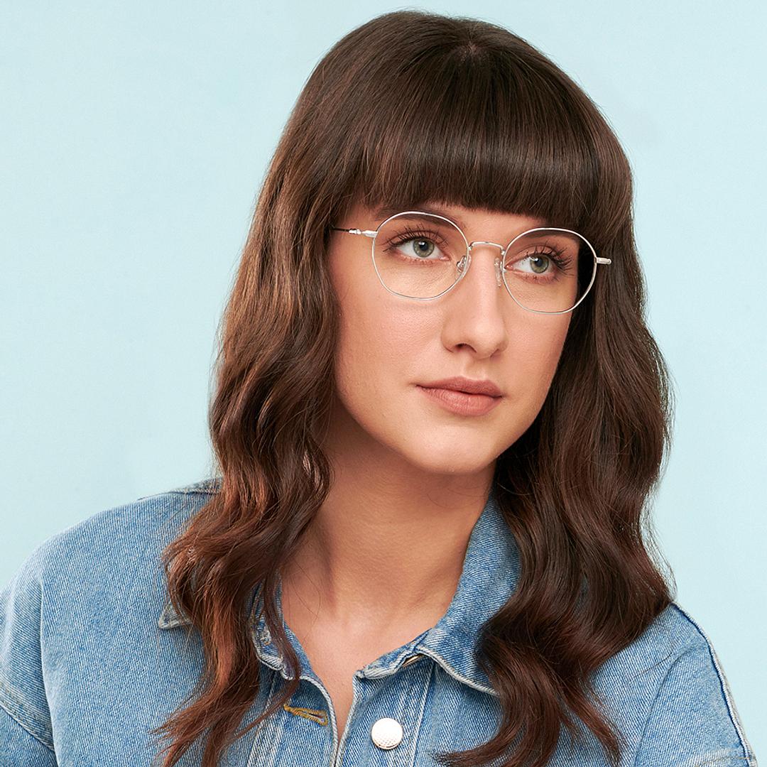 John Jacobs Online Silver Full Rim Round left side