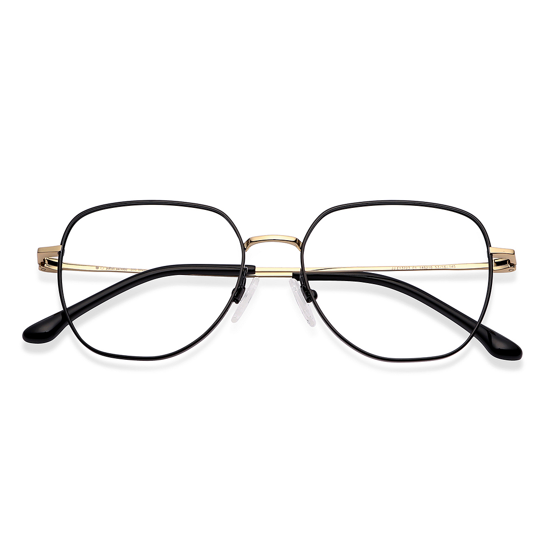 John Jacobs Online Black Full Rim Geometric left side