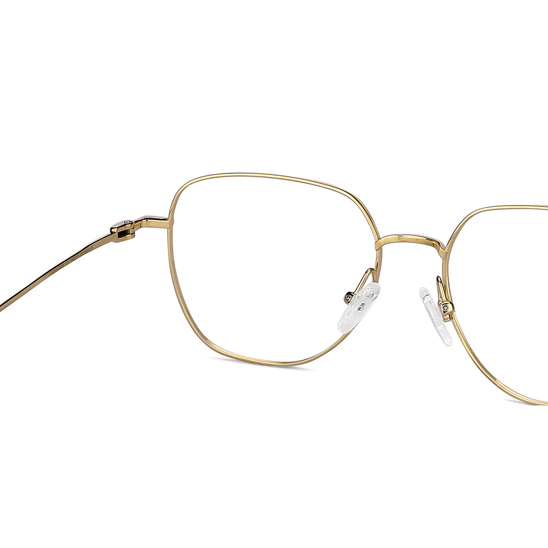John Jacobs Online Gold Full Rim Geometric right side