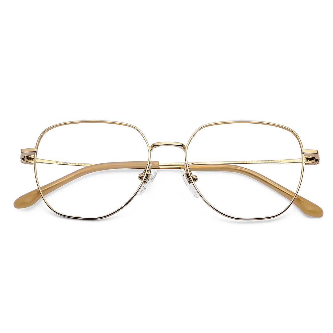 John Jacobs Online Gold Full Rim Geometric left side