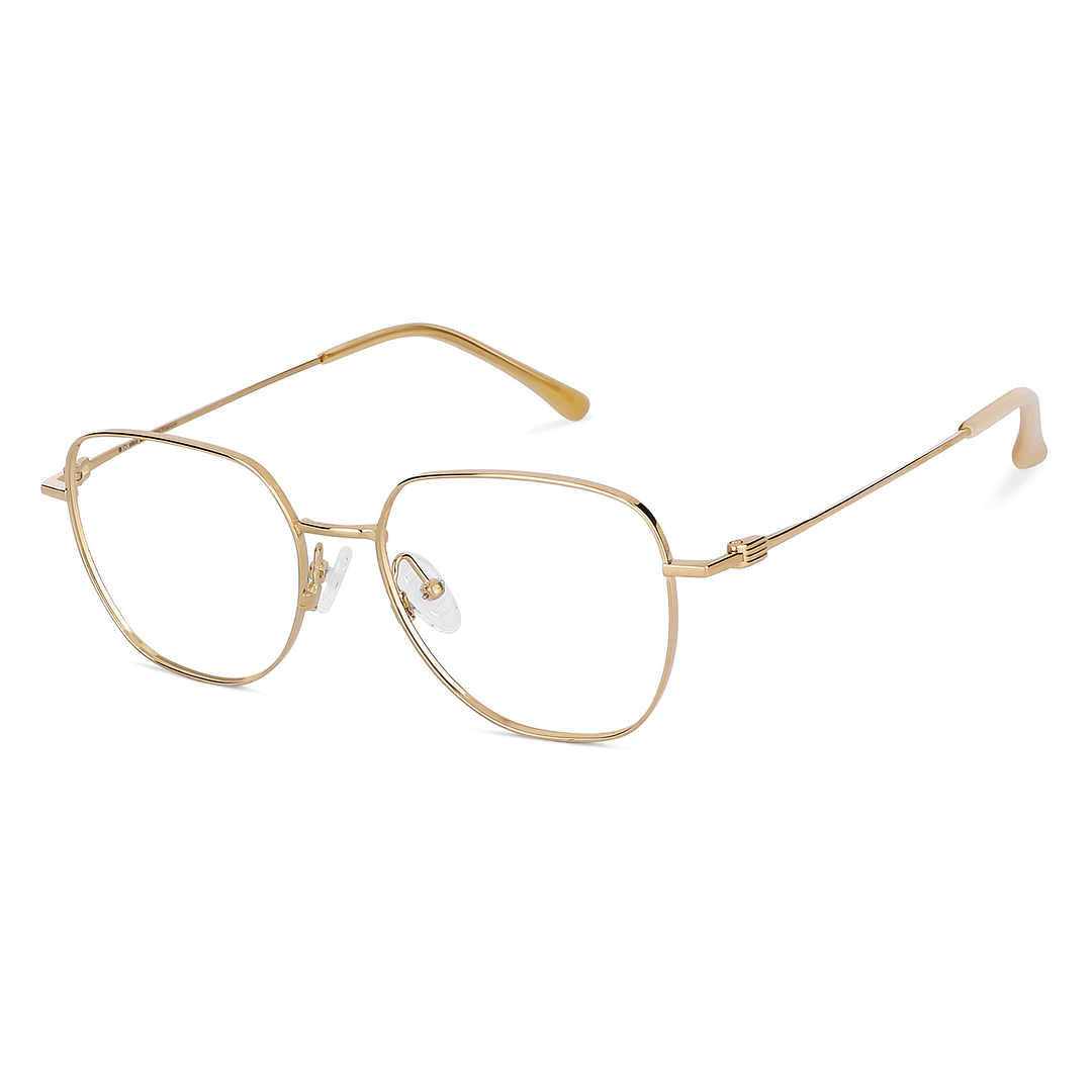 John Jacobs Online Gold Full Rim Geometric left side