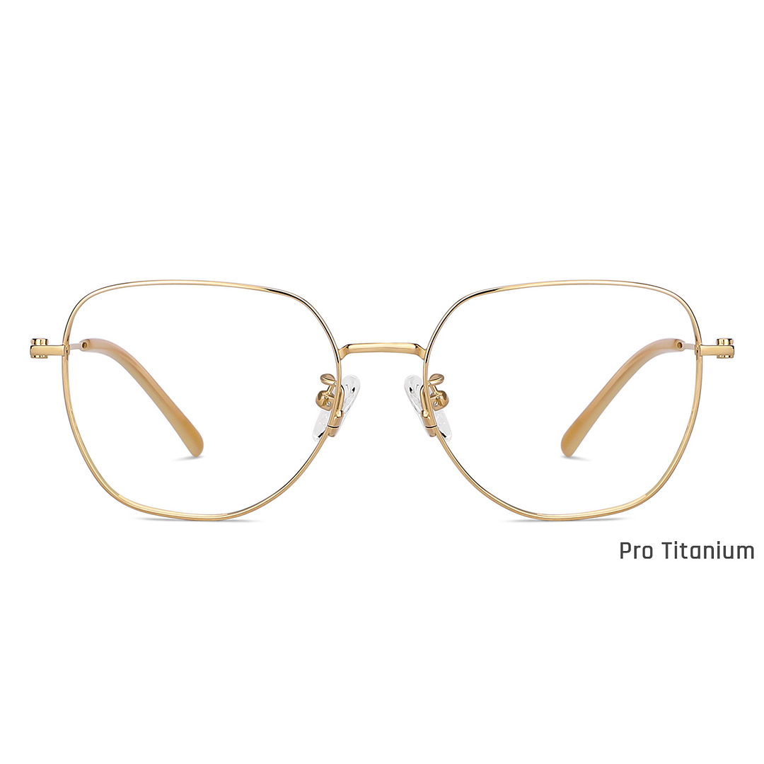 John Jacobs Online Gold Full Rim Round right side