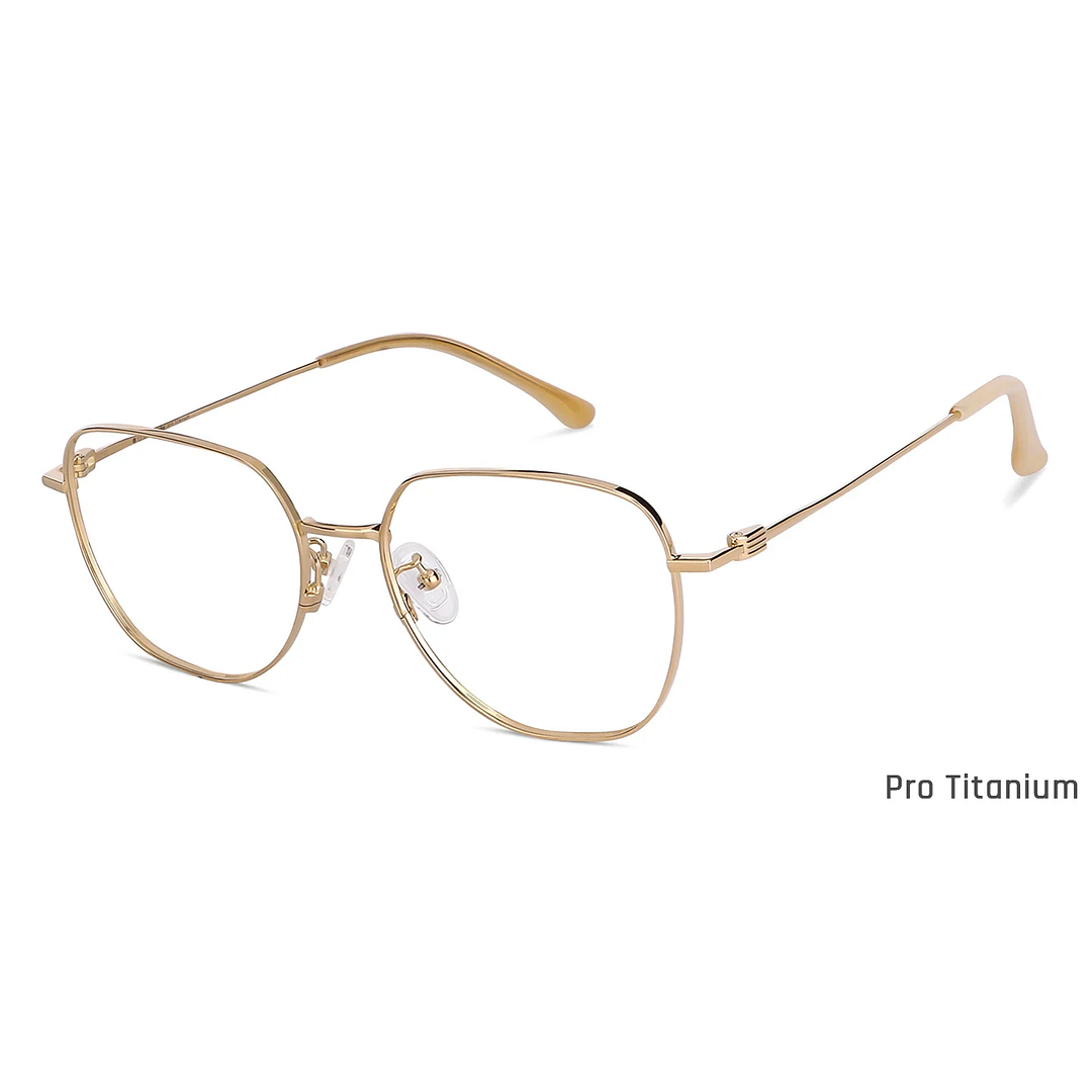 John Jacobs Online Gold Full Rim Round left side